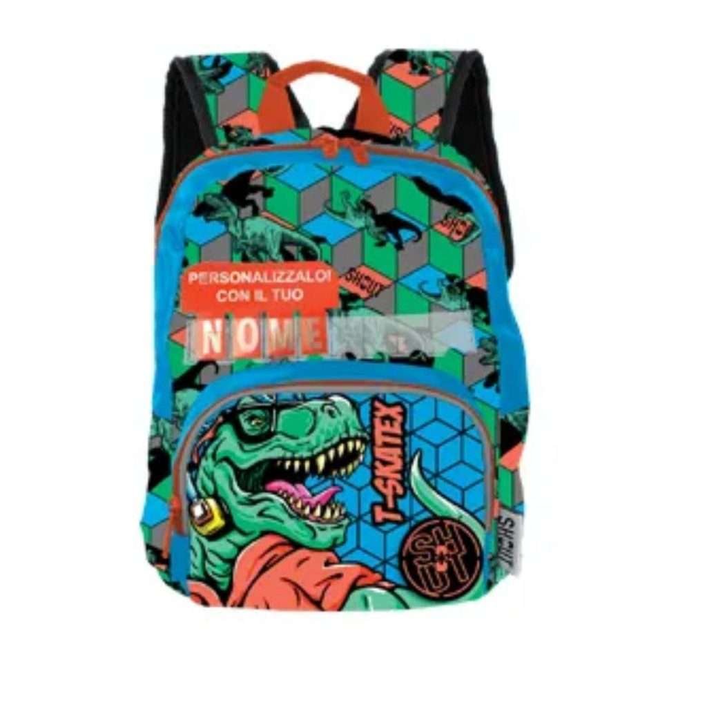 TOTTO Zaino Scuola Con Ruote T-Rex Blu – 26L, Porta PC 15.4'' In RPET Riciclato - 3